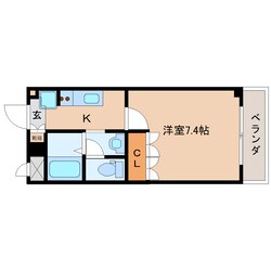 木津駅 徒歩1分 8階の物件間取画像